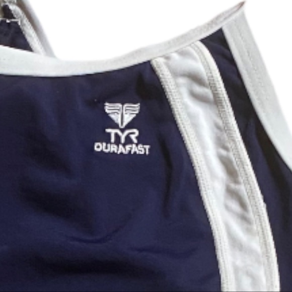 TYR Durafast Swimsuit Size 38 Navy / White - Picture 4 of 6
